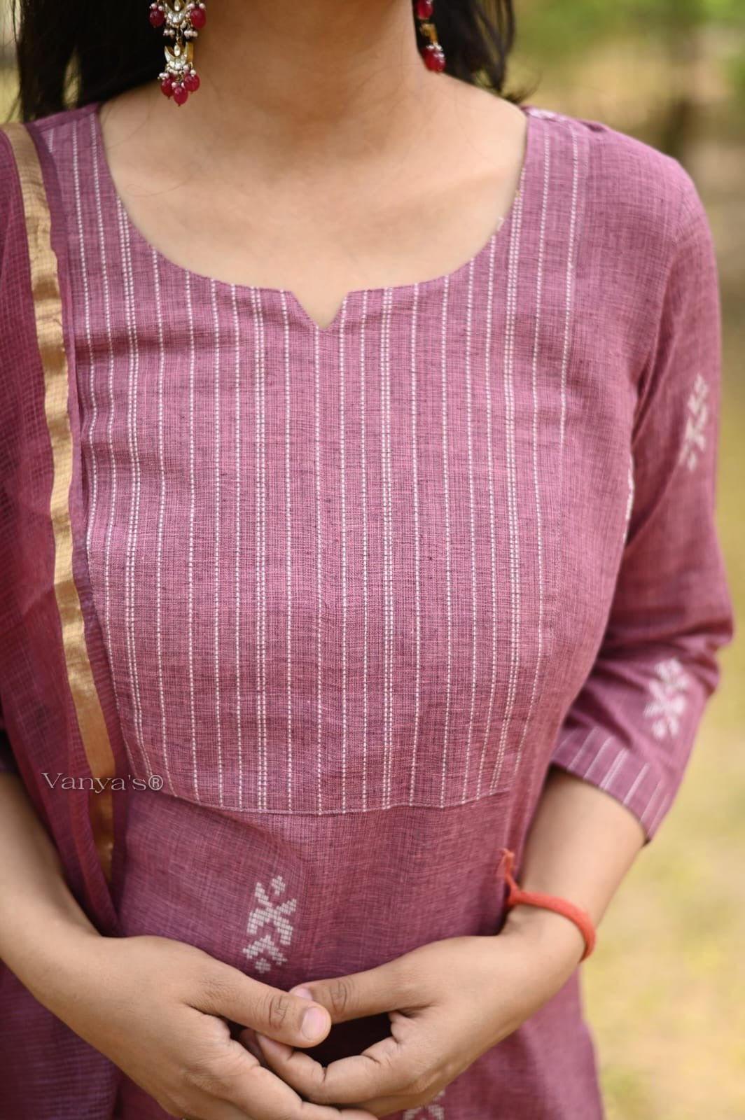 Dusky pink south cotton Suit Set