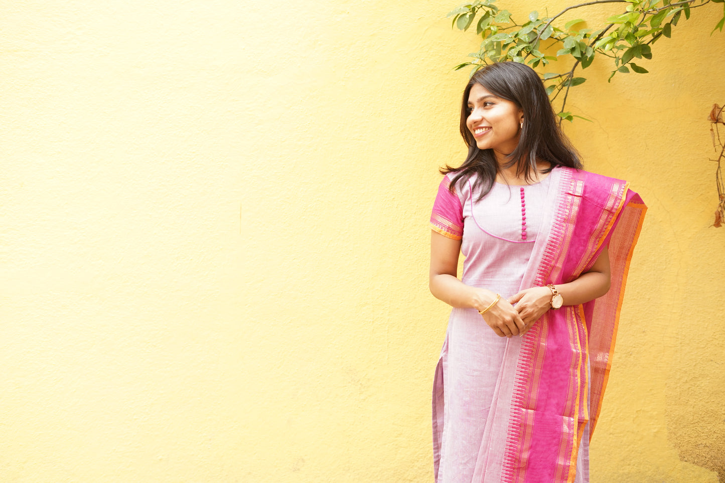 Violet Skies kurta dupatta