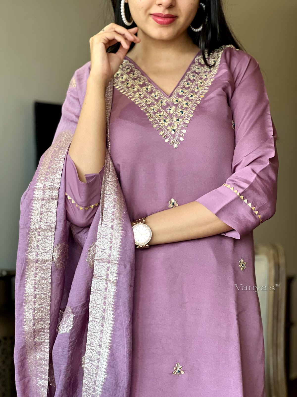 Mauve pink suit set