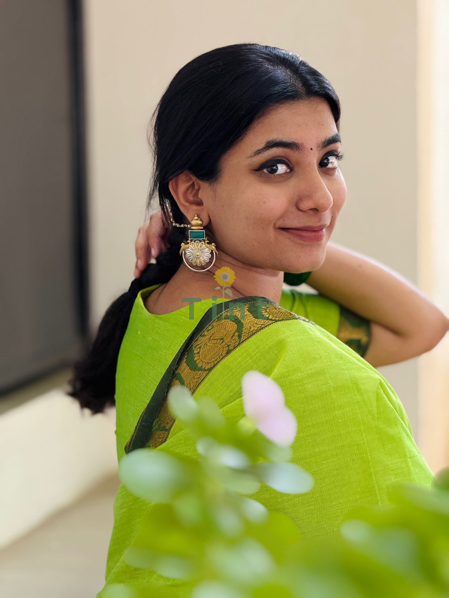 Kili – Green Kanchi Cotton Kurta dupatta