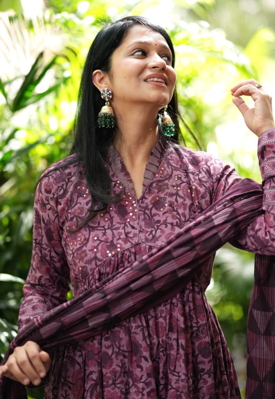 Mulberry Bloom cotton suit set