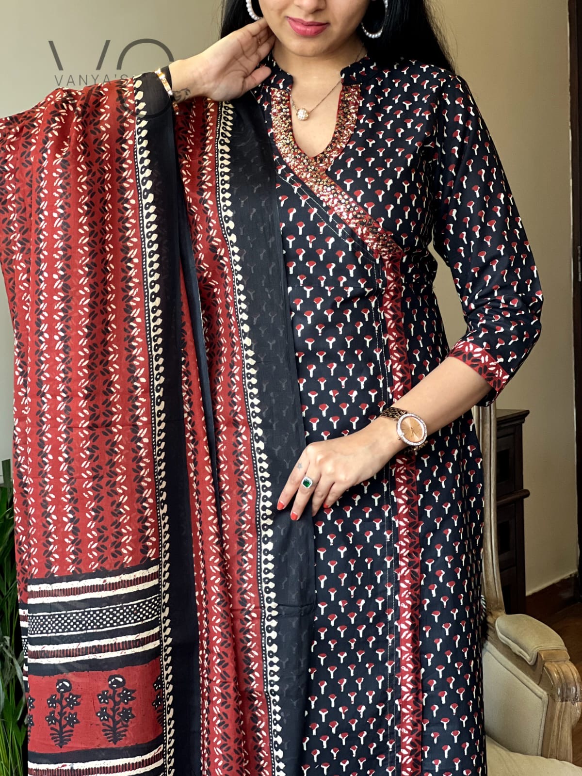 Brick red suit set