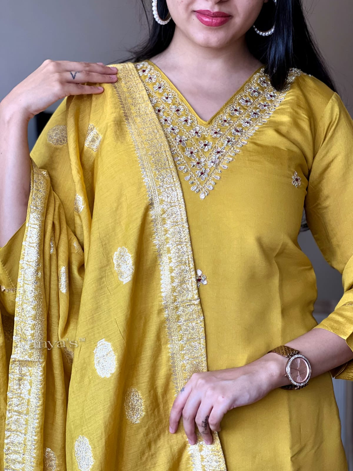 Sun yellow suit set