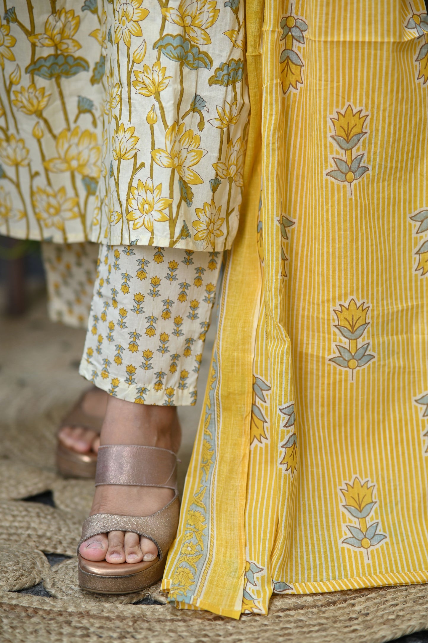 Sunflower Cotton Suit Set