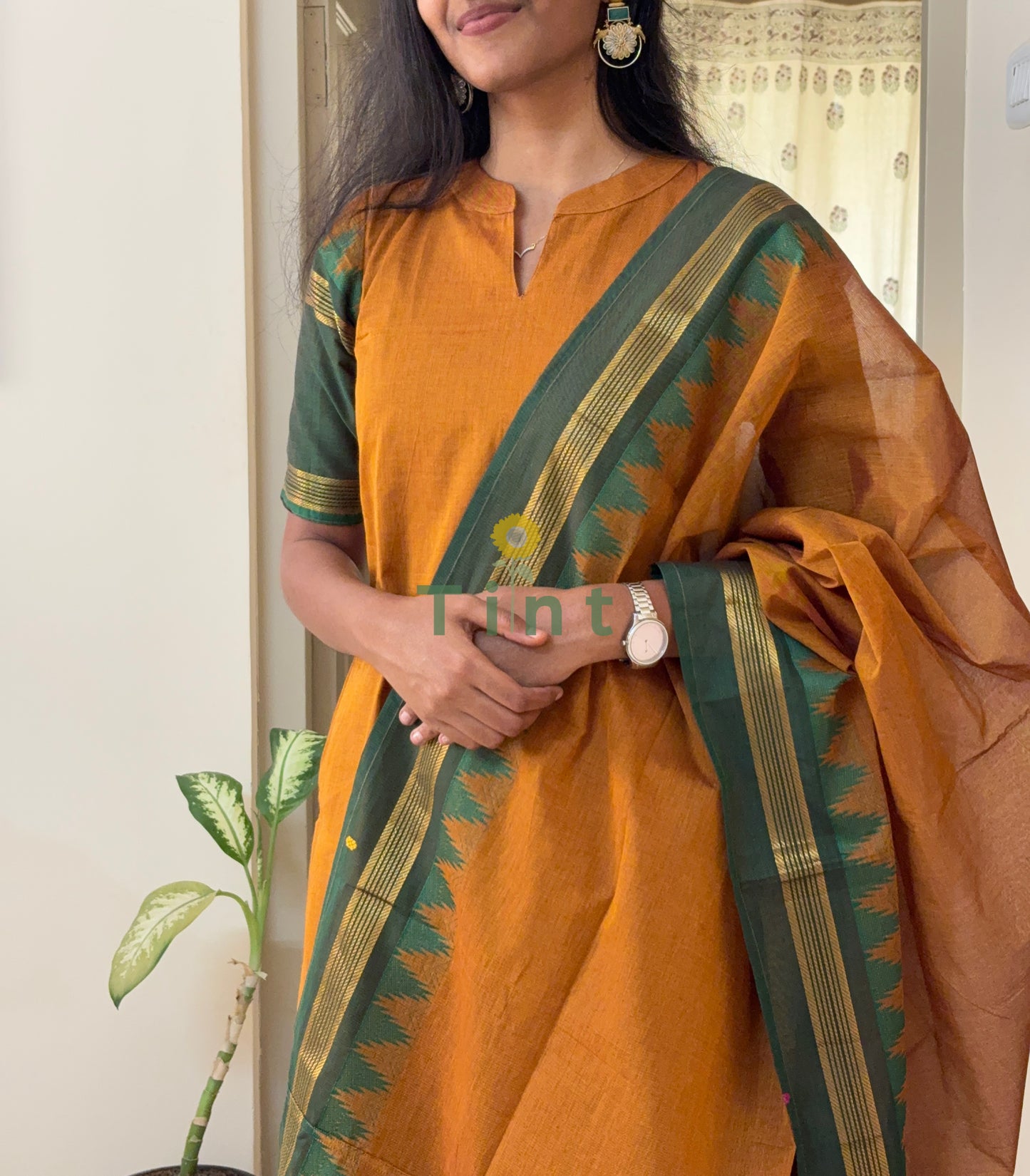 Mango whirl Kurta dupatta