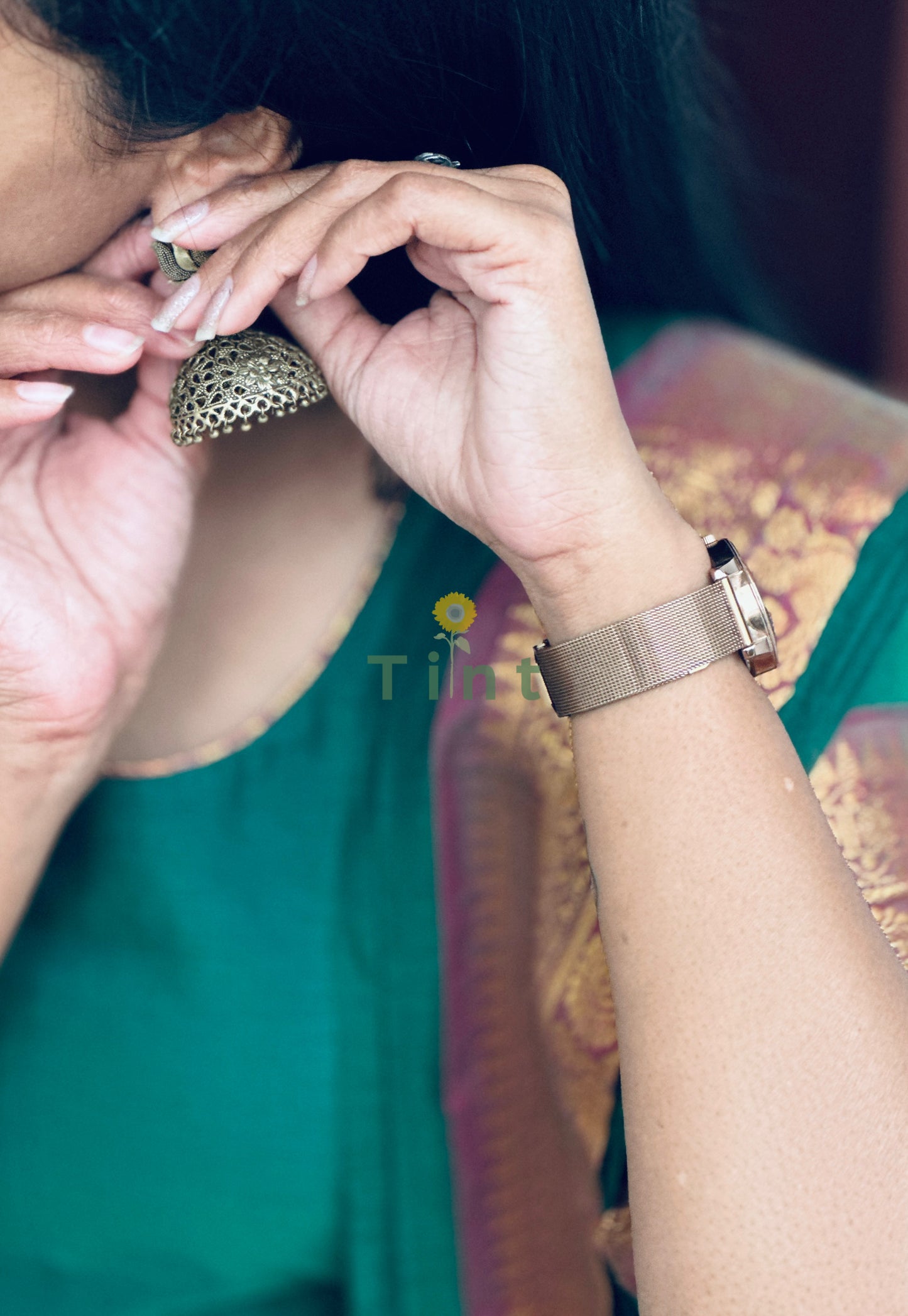 Heritage Green Kanchi Cotton Kurta dupatta