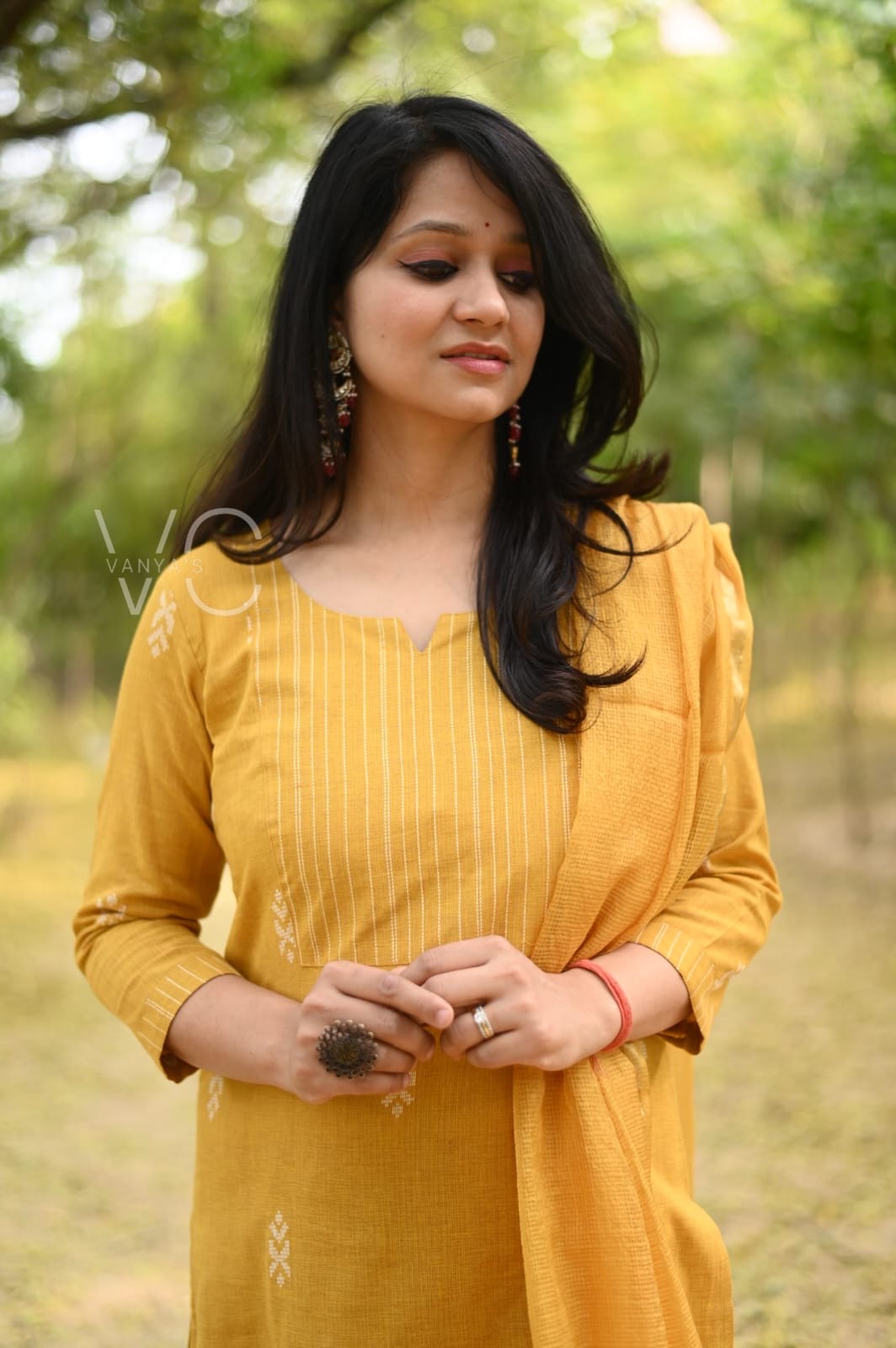 Mustard south cotton Suit Set