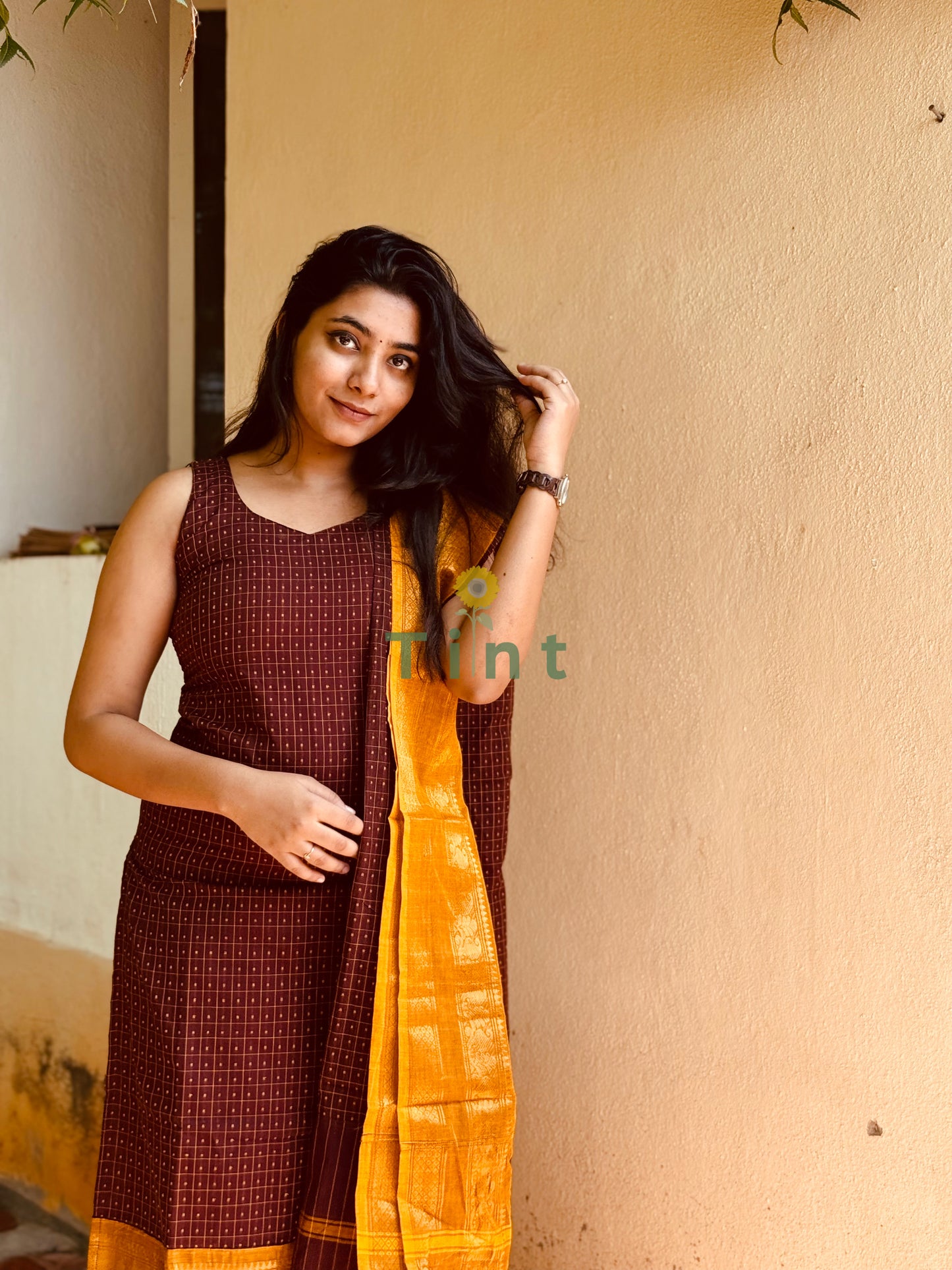 Brown Sugar Kanchi Cotton Kurta dupatta