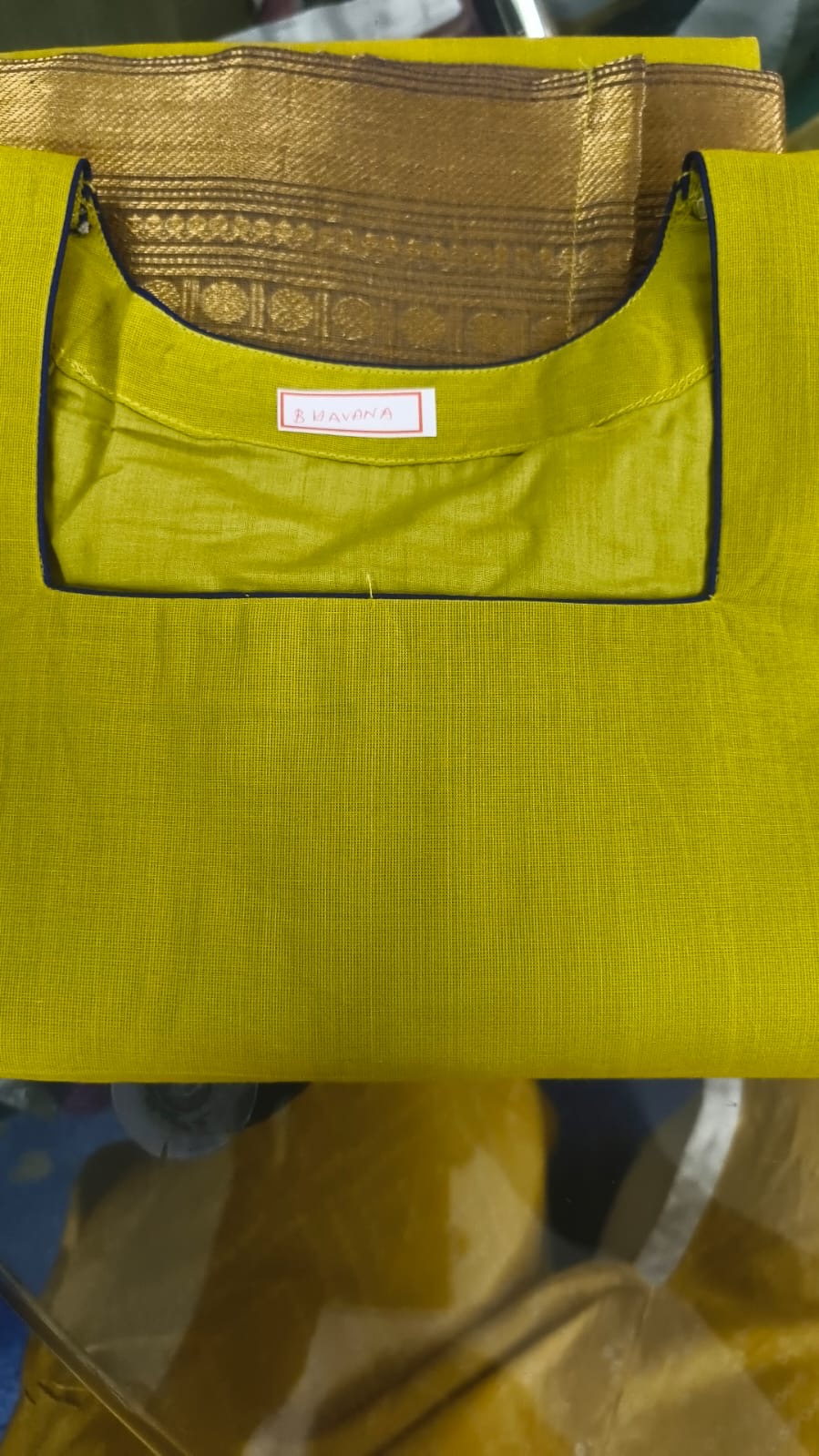 Yellow Jelly Kurta and Kota dupatta