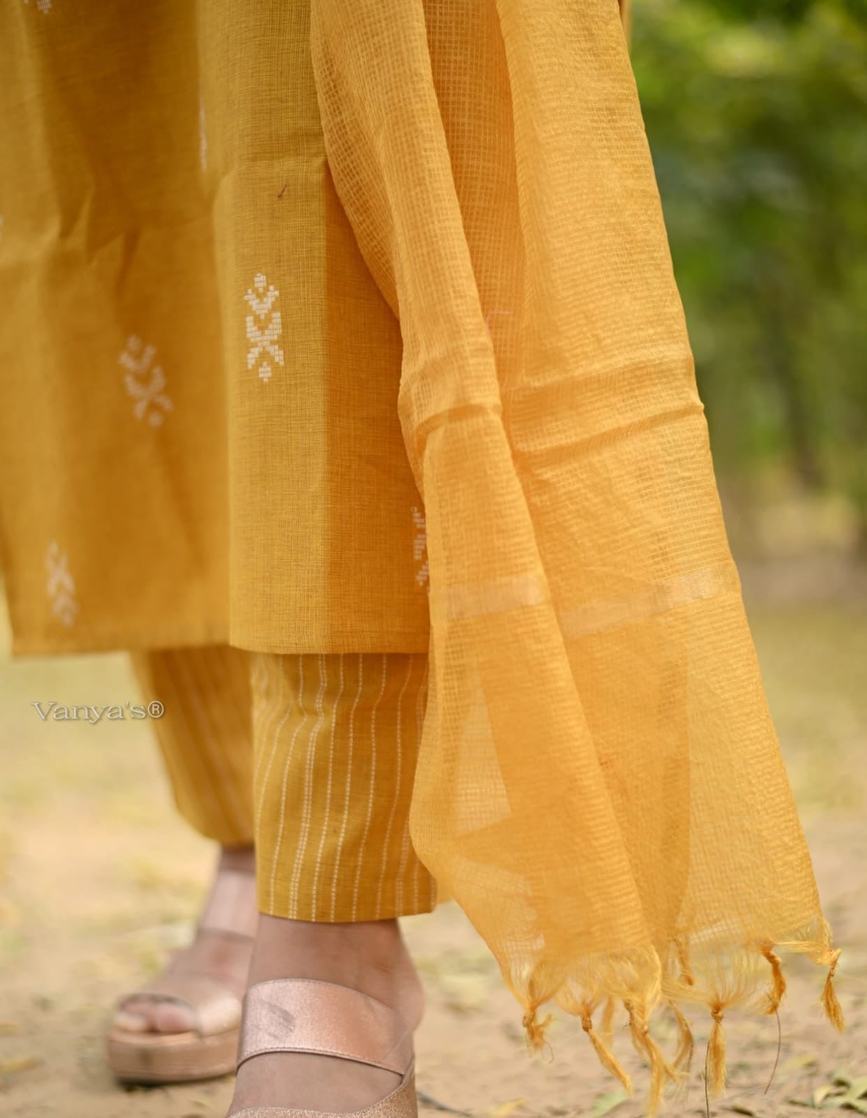 Mustard south cotton Suit Set