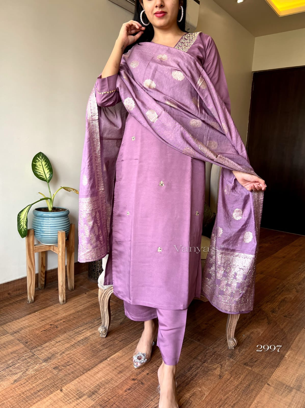 Mauve pink suit set
