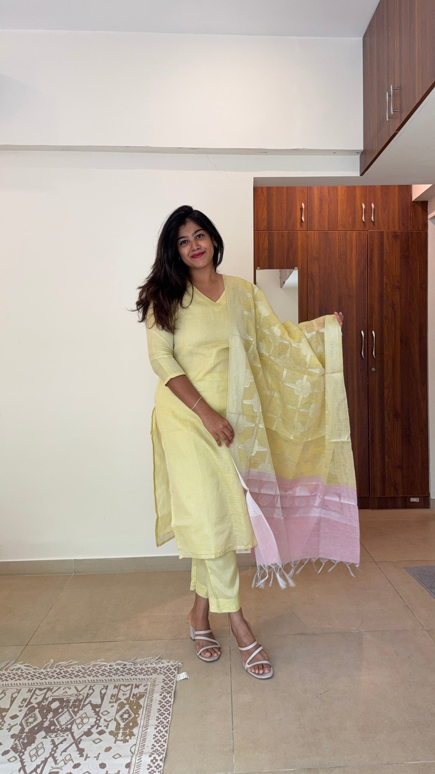 Pastel lemon suit set