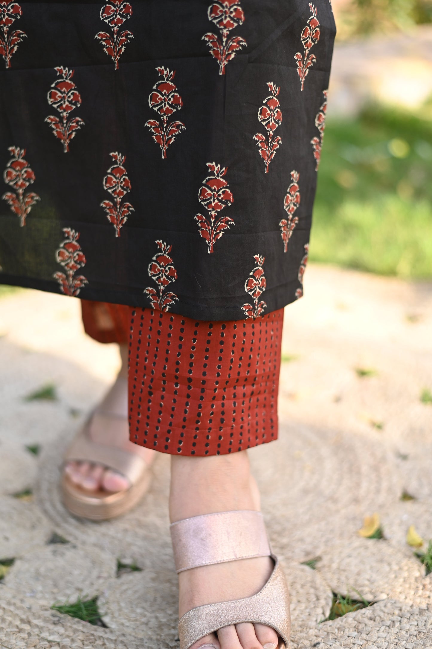 Black Cotton Suit Set