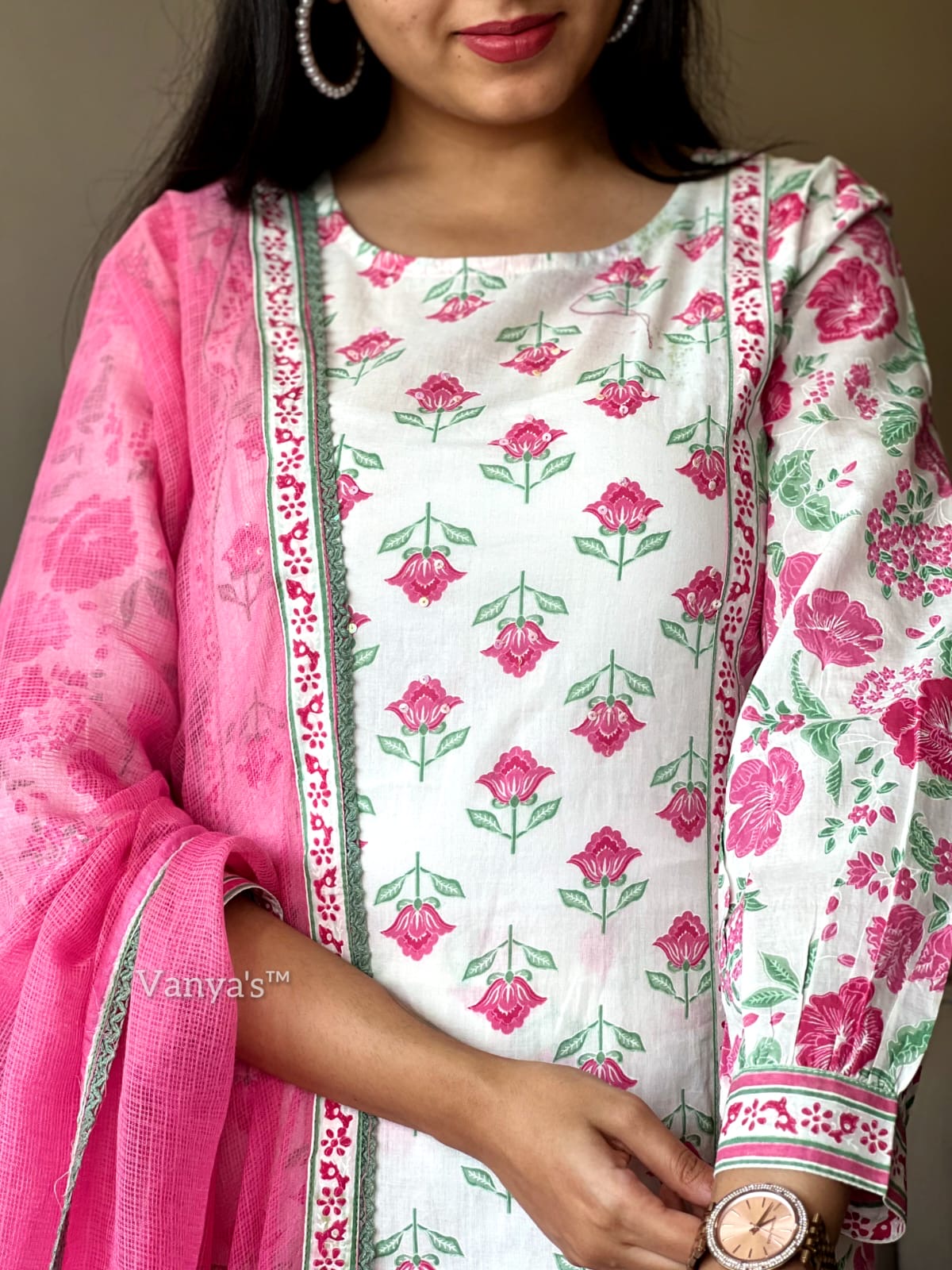 Rose striped suit set