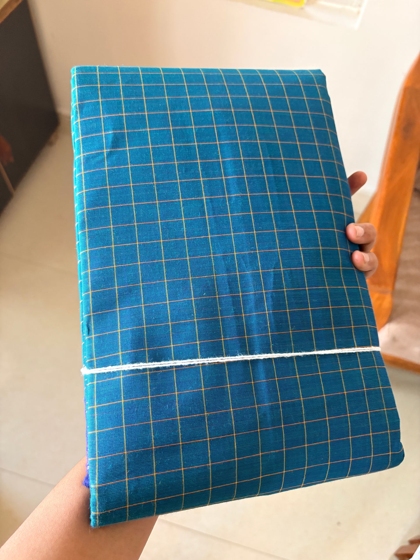 Blue kattam Cotton Kurta dupatta