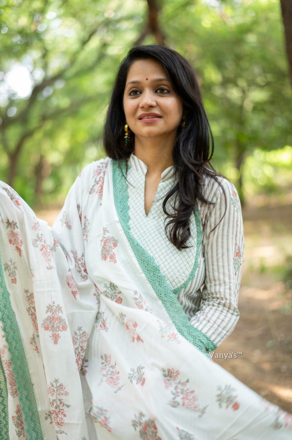 Turquoise striped suit set