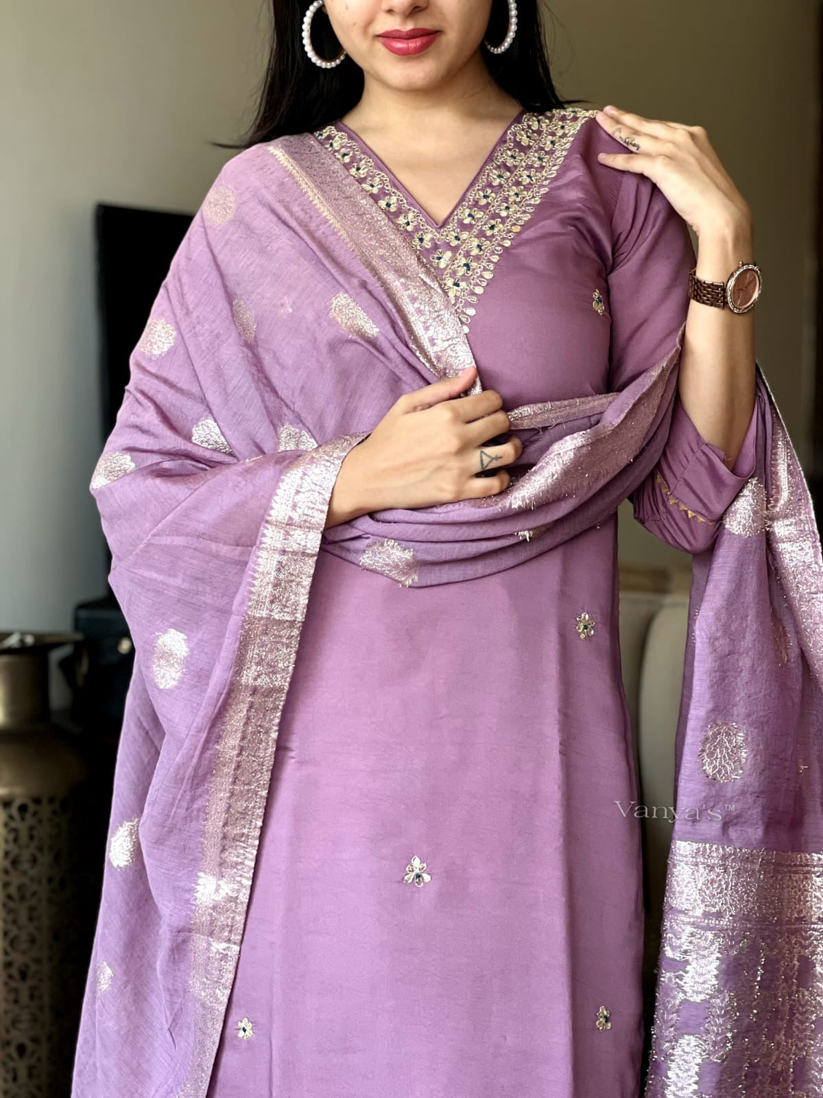 Mauve pink suit set
