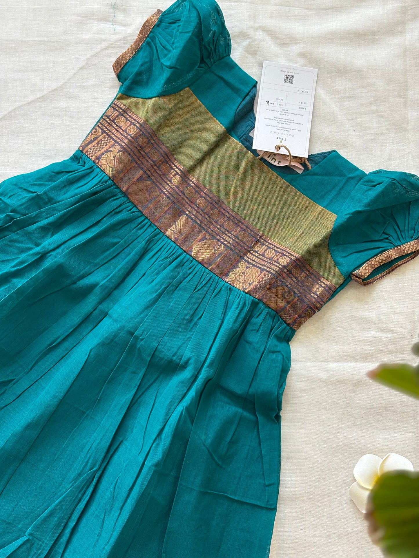 Turquoise Kanchi baby dress