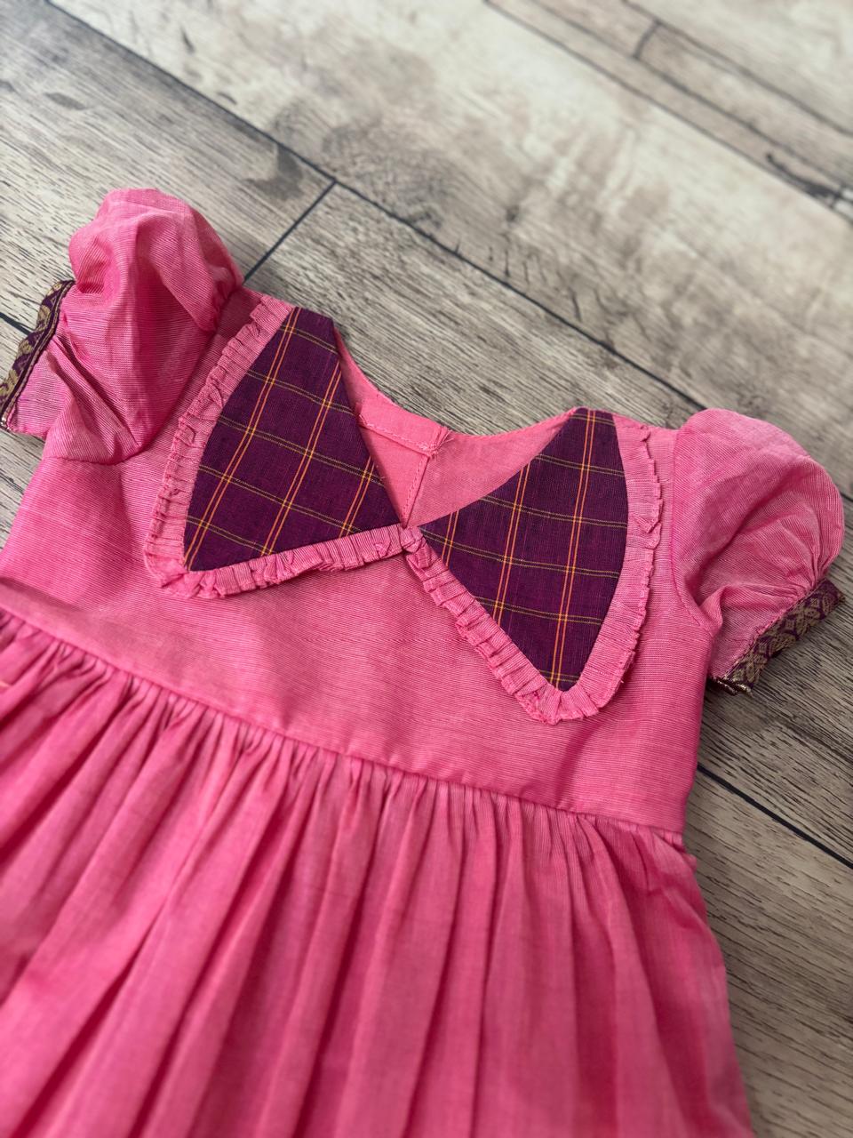 Pinky peach Kanchi baby dress