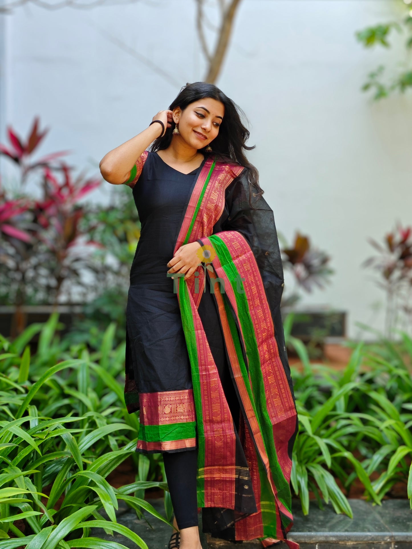 Black Kanchi Cotton Kurta Set
