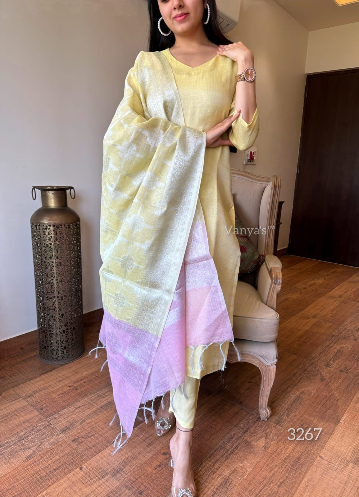 Pastel lemon suit set