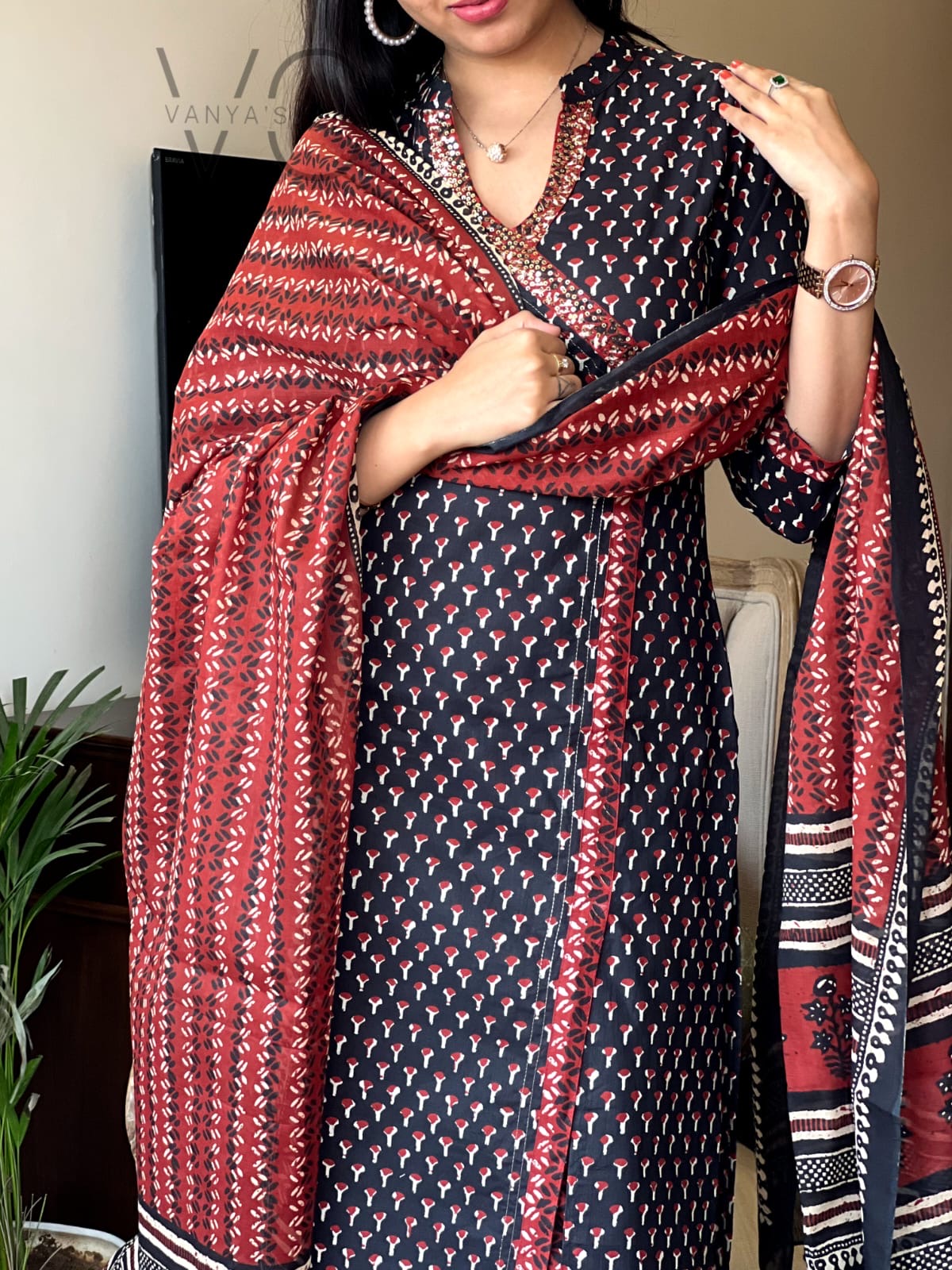 Brick red suit set