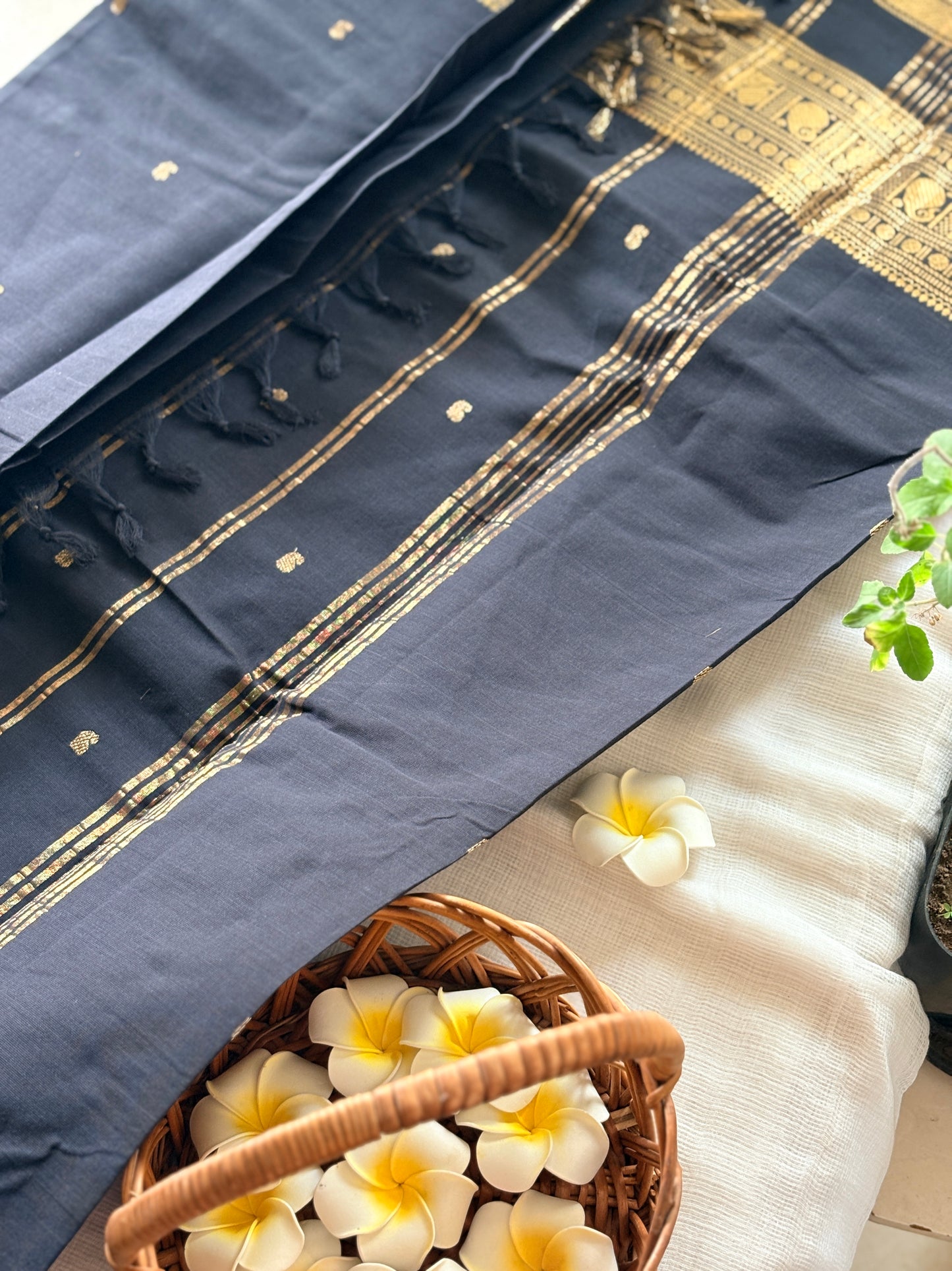 Antique Black saree