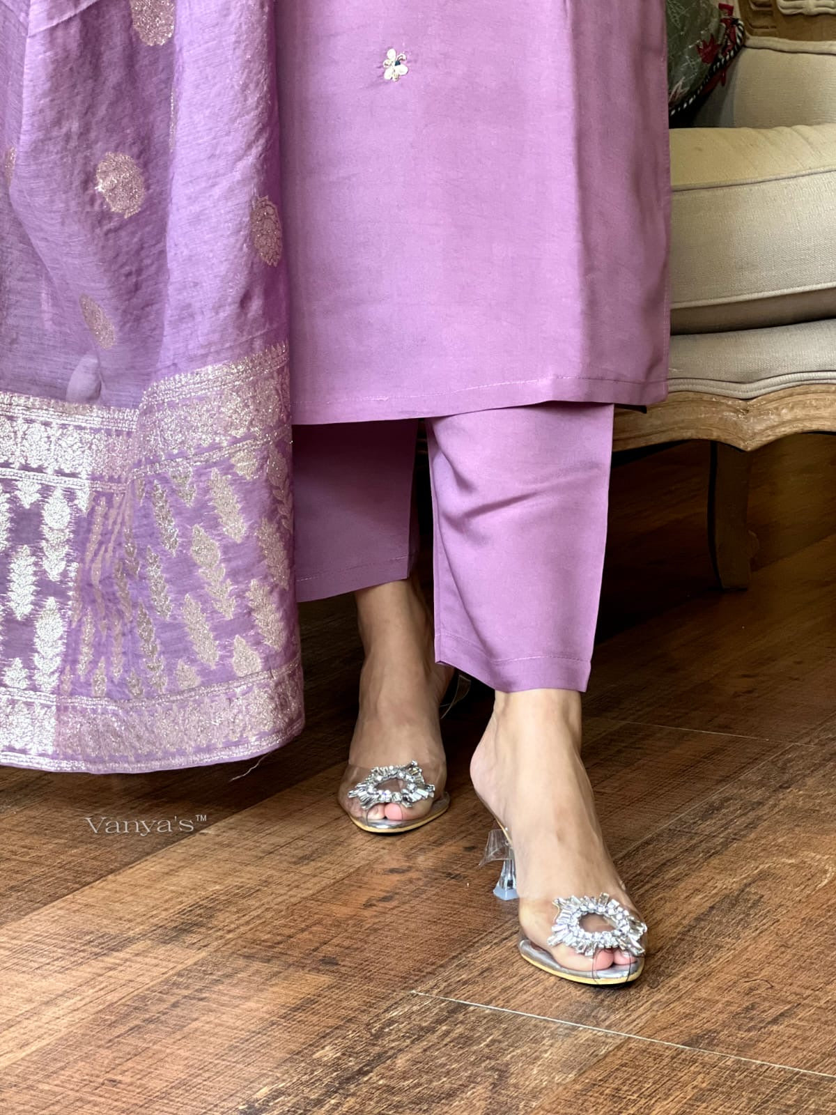 Mauve pink suit set