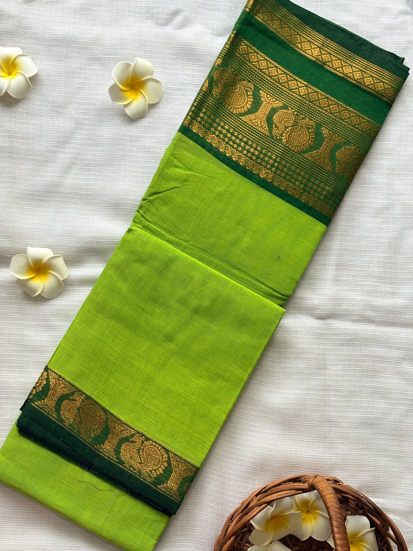Green Kanchi Cotton Saree