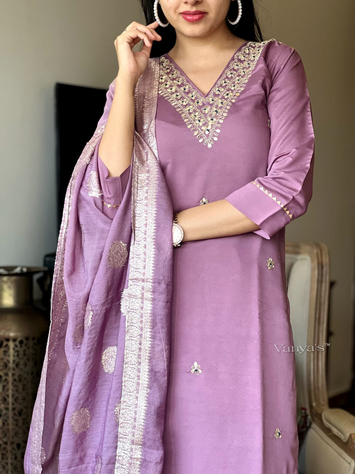 Mauve pink suit set