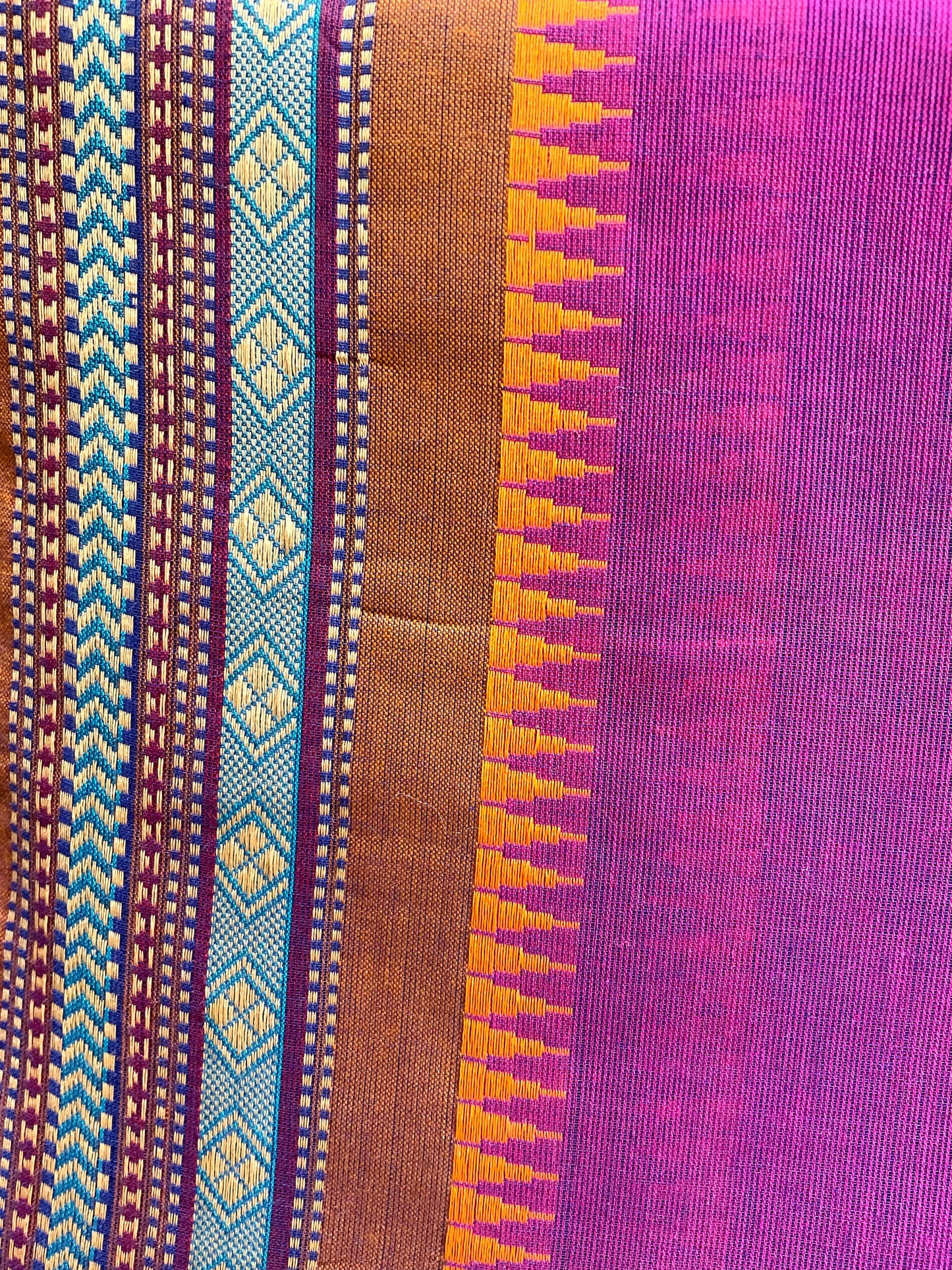 Rose thread border Cotton Saree