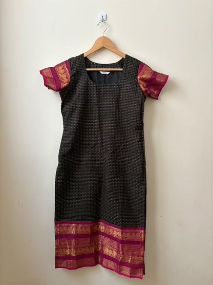 Black Cotton Kurta dupatta