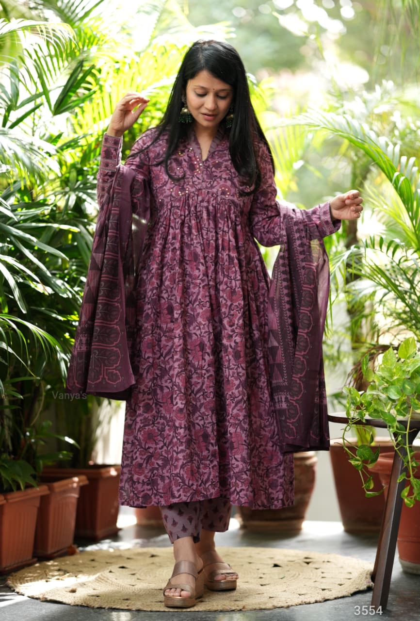 Mulberry Bloom cotton suit set