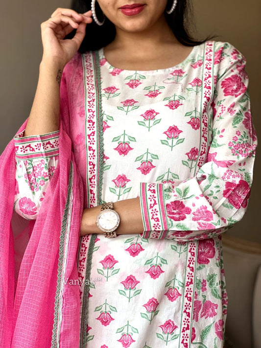 Rose striped suit set
