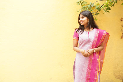 Violet Skies kurta dupatta