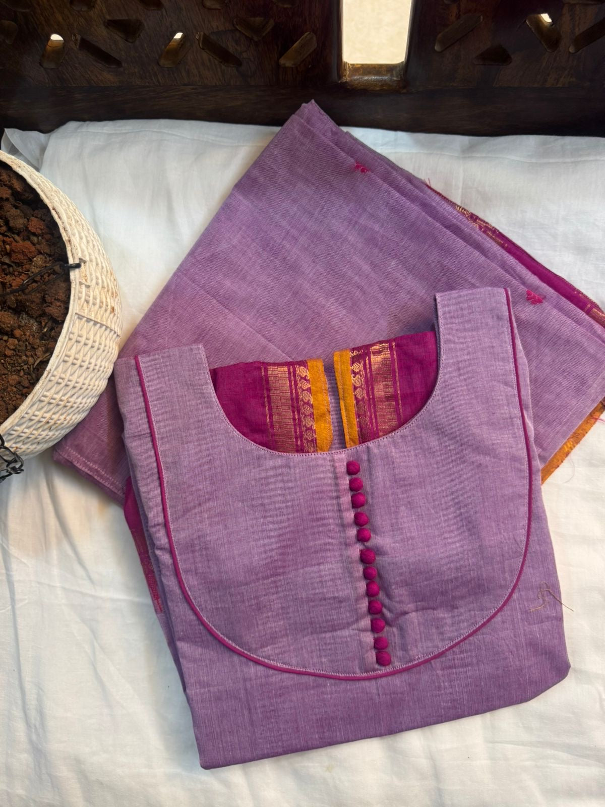 Violet Skies kurta dupatta