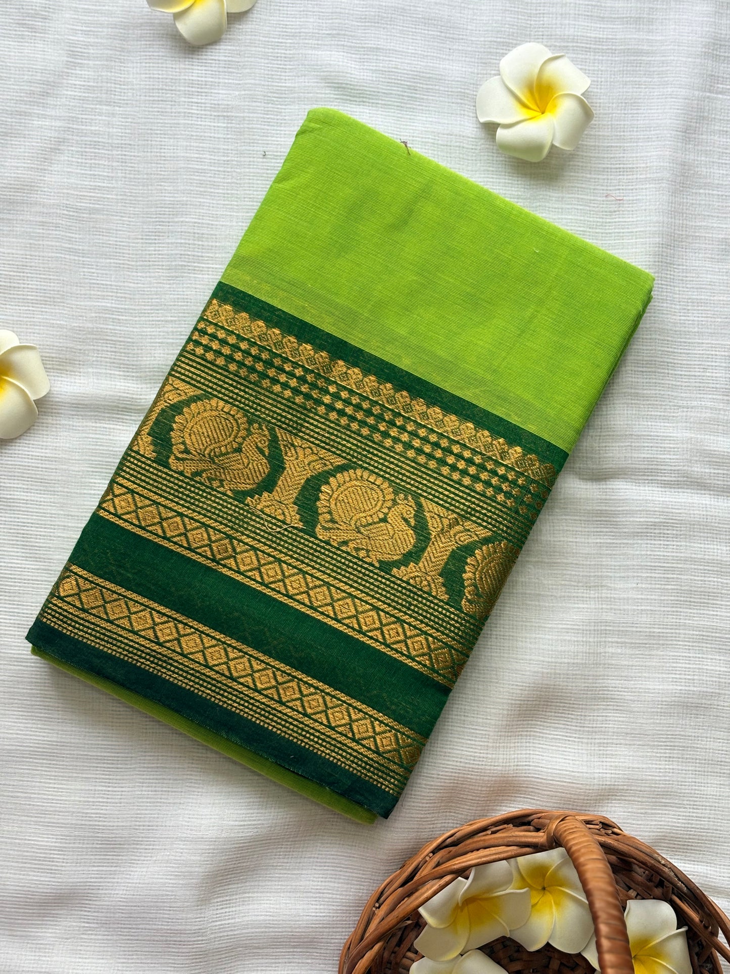 Green Kanchi Cotton Saree