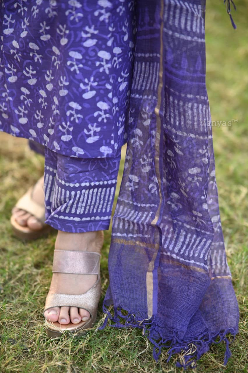 Violet cotton Suit Set