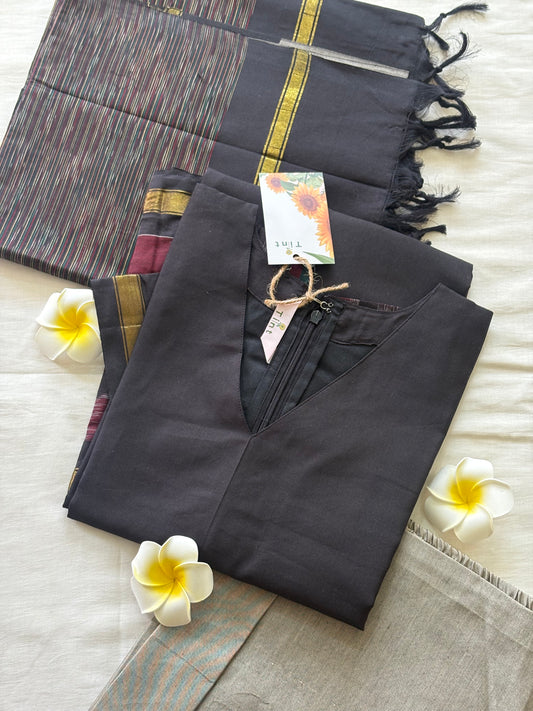 Black - Ikat Charm Set (Size S)