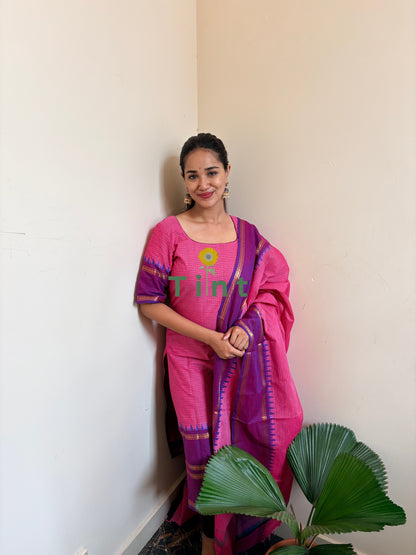 Rose falooda Kurta dupatta