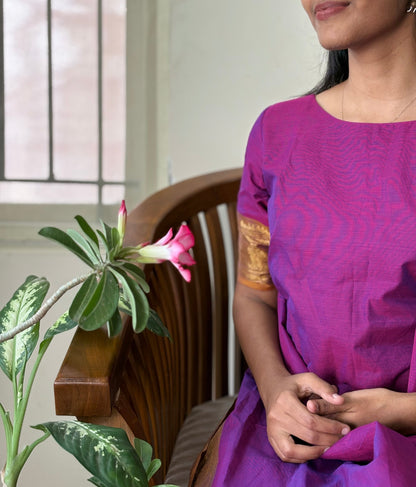 Magenta kurta dupatta