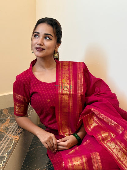 Bougainvillea Kanchi Cotton Kurta dupatta