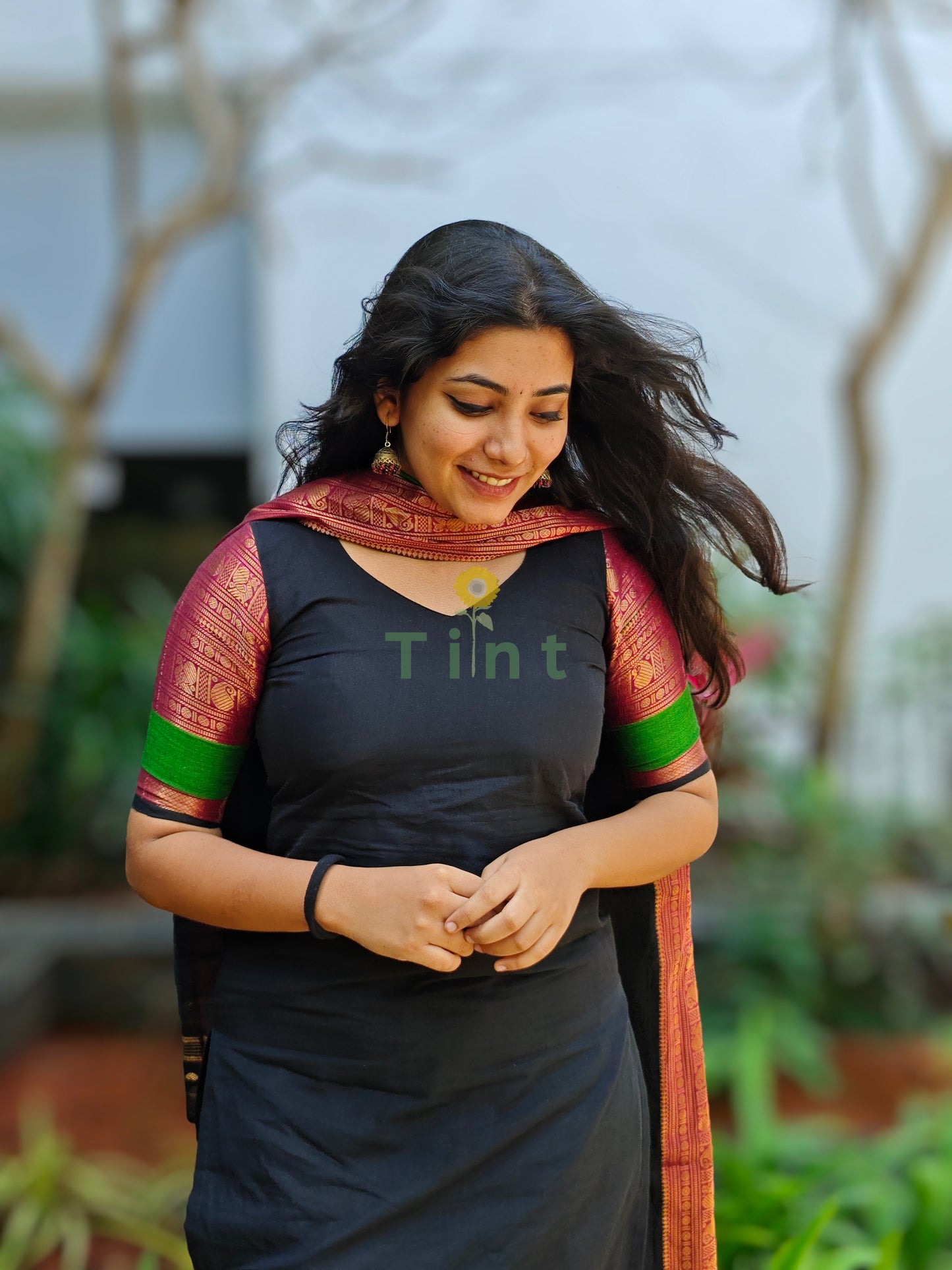 Black Kanchi Cotton Kurta Set