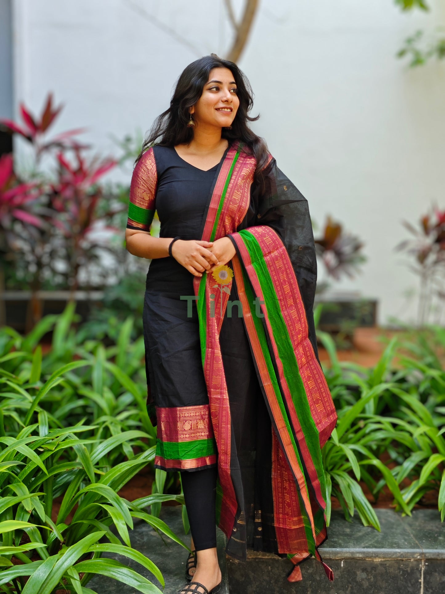 Black Kanchi Cotton Kurta Set