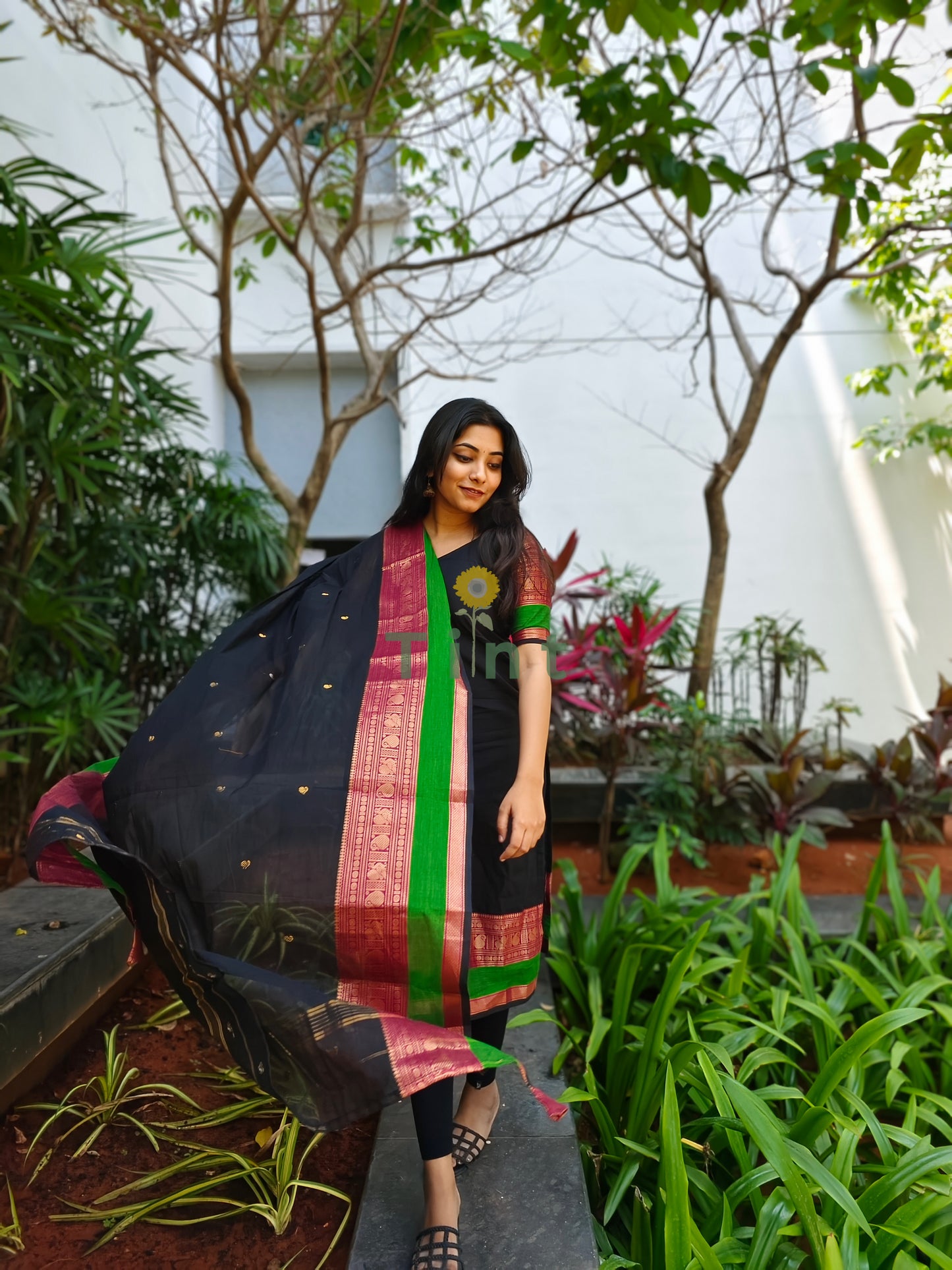 Black Kanchi Cotton Kurta Set
