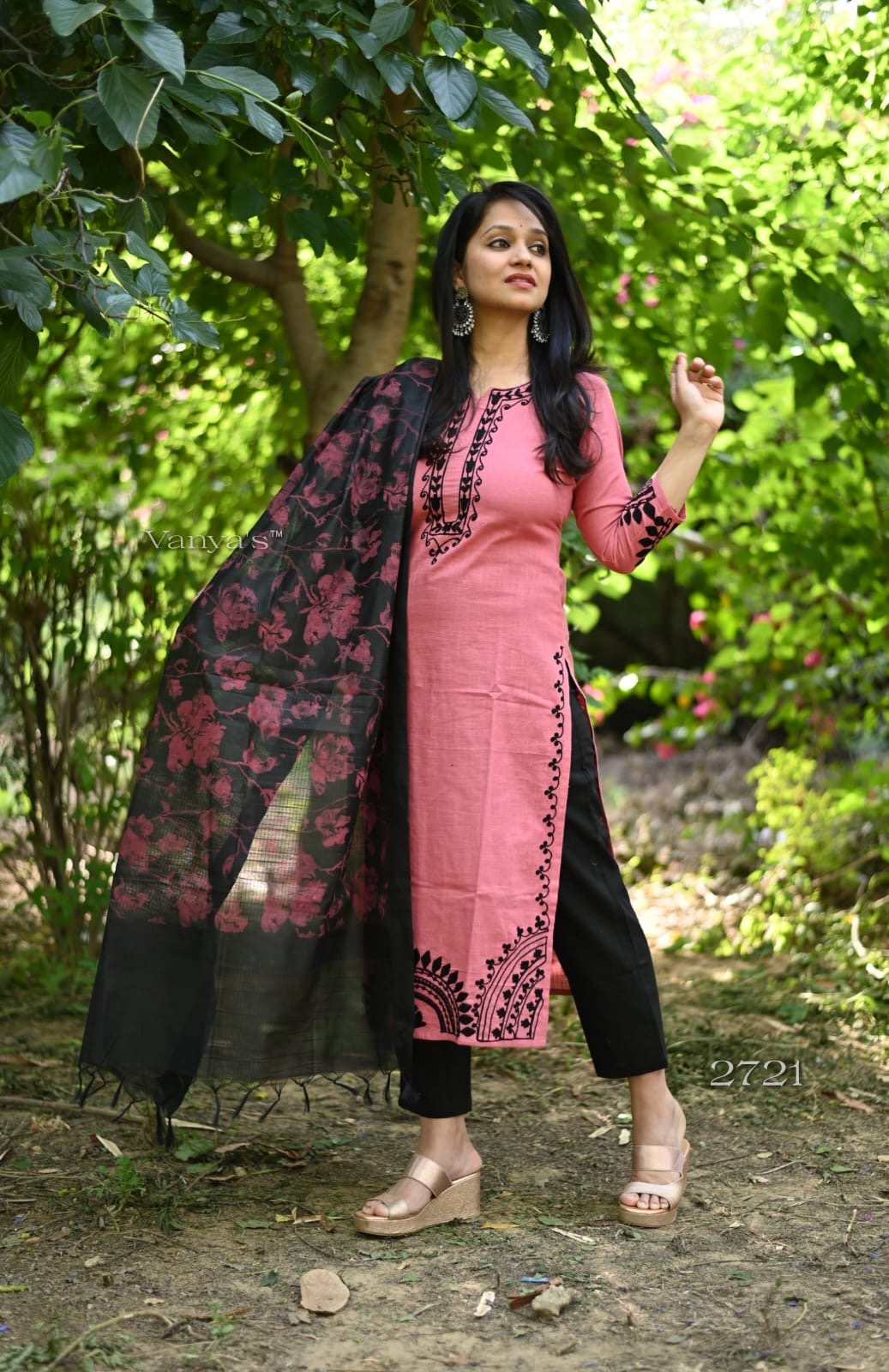 Pink south cotton Suit Set