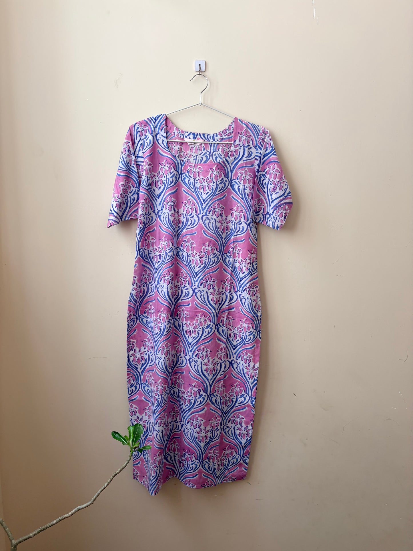 Pink Meadow Long Kurti