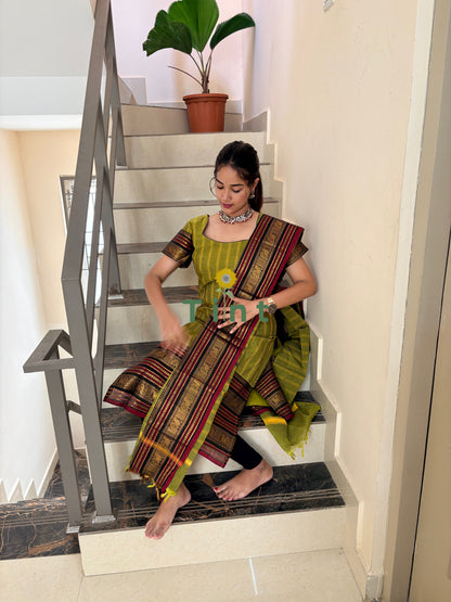 Green Apple Kurta dupatta