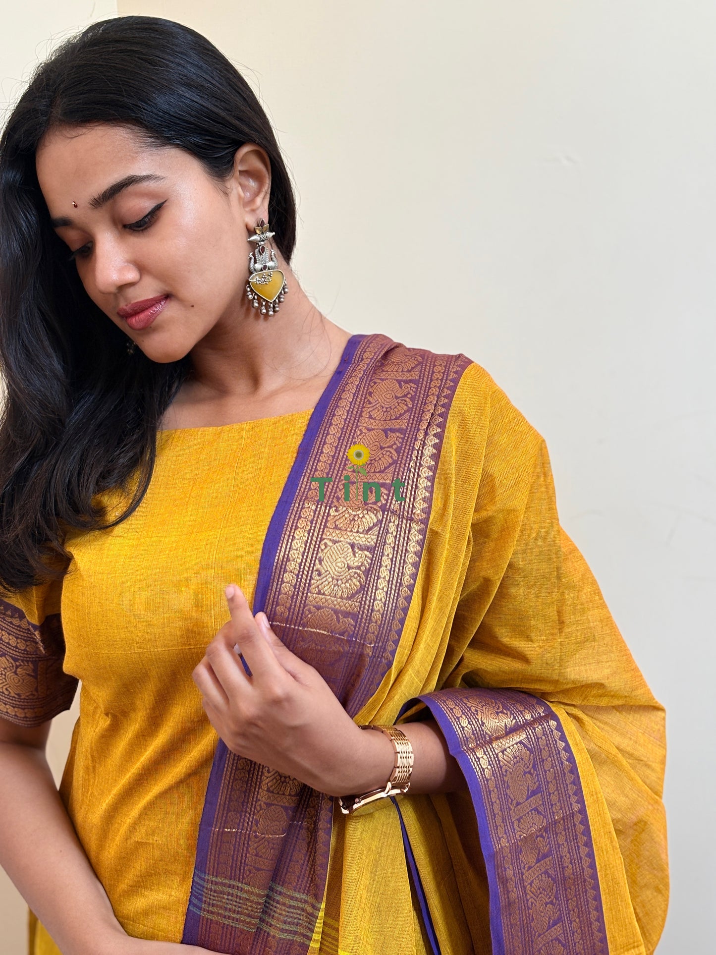 Mango Butter Kanchi Cotton kurta dupatta