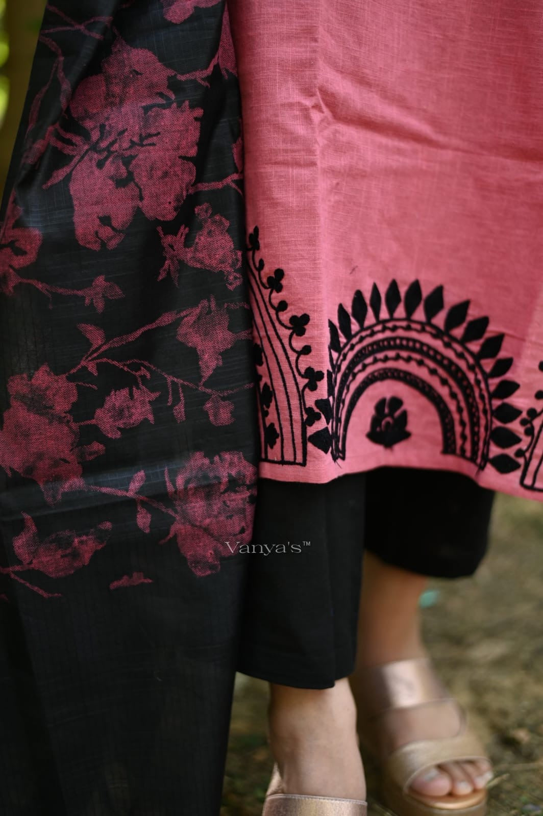 Pink south cotton Suit Set
